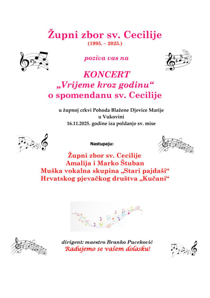 „Vrijeme kroz godinu“ – Koncert u čast sv. Cecilije