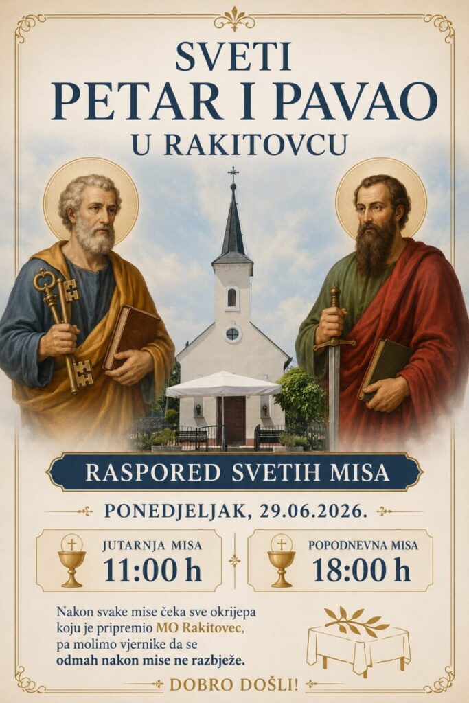 Rakitovec obilježava svetkovinu svetih Petra i Pavla uz molitvu i zajedništvo