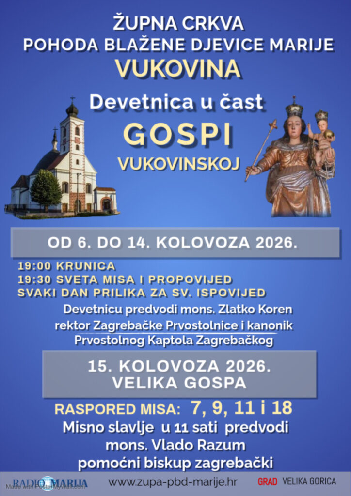 Devetnica 2026. – Župa Pohoda Blažene Djevice Marije Vukovina